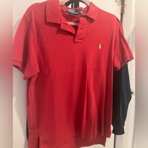 Polo by Ralph Lauren designer polo shirt neon green horse embroidered logo large